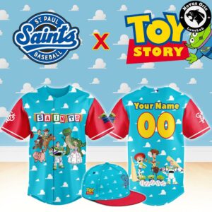 St. Paul Saints x Toy Story Night Woody Buzz Lightyear Custom Baseball Jersey