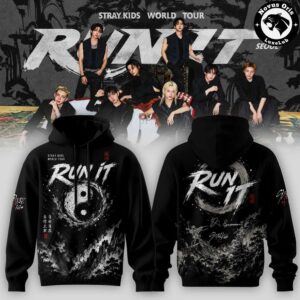 Stray Kids We Dont Follow We Run It Hoodie Black Graphic Pullover 1