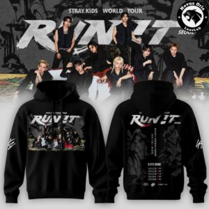 Stray Kids We Dont Follow We Run It Hoodie Black Graphic Pullover 3