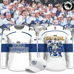 Suomi Finland 5 Time Ice Hockey World Champions 2026 Hockey Jersey