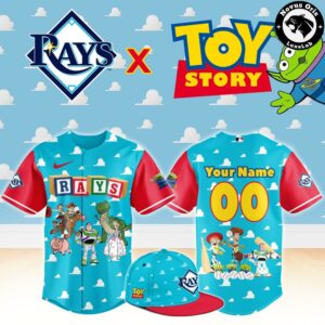 Tampa Bay Rays x Toy Story Night Woody Buzz Lightyear Custom Baseball Jersey
