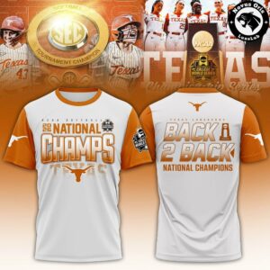 Texas Longhorns 2026 National Champions Back 2 Back WCWS T-Shirt