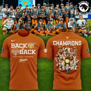 Texas Longhorns 2026 WCWS Back To Back National Champions T-Shirt