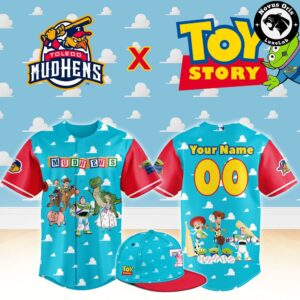 Toledo Mud Hens x Toy Story Night Woody Buzz Lightyear Custom Baseball Jersey
