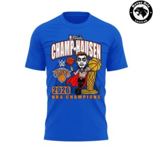 WWE Danhausen x New York Knicks 2026 NBA Finals Champions T Shirt 2