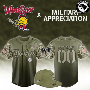 Worcester Red Sox Military Appreciation Custom Camo Edition Baseball Jersey