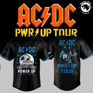 AC/DC x Carolina Panthers Power Up Tour 2026 Baseball Jersey