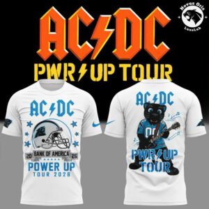 ACDC x Carolina Panthers Power Up Tour 2026 T Shirt 3