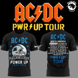 ACDC x Carolina Panthers Power Up Tour 2026 T Shirt 7