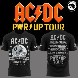 AC/DC x Las Vegas Raiders Power Up Tour 2026 T-Shirt