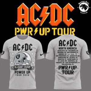 ACDC x Las Vegas Raiders Power Up Tour 2026 T Shirt 2