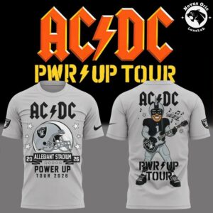 ACDC x Las Vegas Raiders Power Up Tour 2026 T Shirt 4