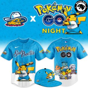 Amarillo Sod Poodles x Pokemon GO Night 2026 Baseball Jersey
