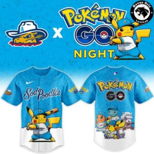 Amarillo Sod Poodles x Pokemon GO Night 2026 Baseball Jersey 2