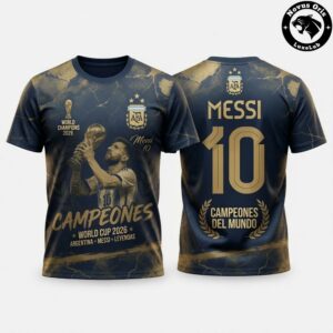 Argentina Lionel Messi World Cup 2026 Champions T-Shirt