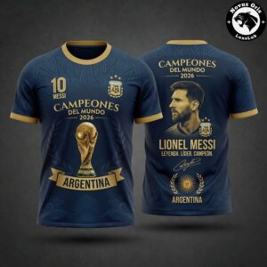 Argentina Lionel Messi World Cup 2026 Champions T Shirt 2