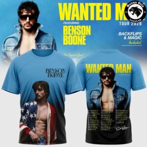 Benson Boone Wanted Man Tour 2026 T Shirt 2