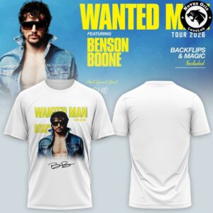 Benson Boone Wanted Man Tour 2026 T Shirt 3