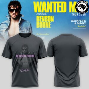 Benson Boone Wanted Man Tour 2026 T Shirt 7