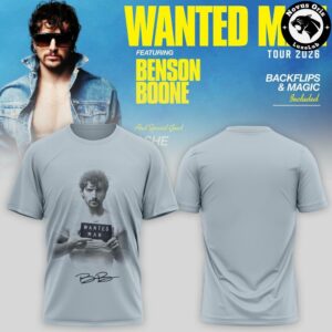 Benson Boone Wanted Man Tour 2026 T Shirt 8