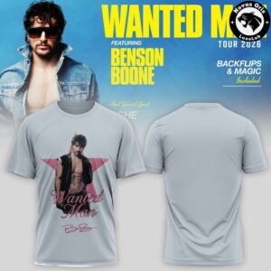 Benson Boone Wanted Man Tour 2026 T Shirt 9