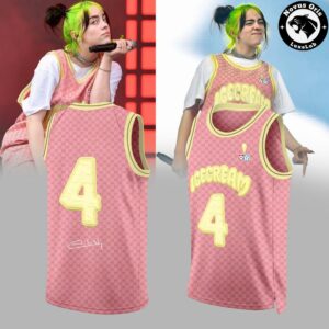 Billie Eilish Hit Me Hard and Soft The Tour 2026 Basketball Jersey 3