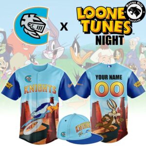 Charlotte Knights Looney Tunes Custom Name Baseball Jersey