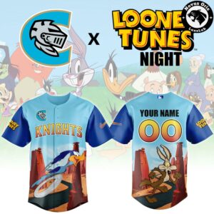 Charlotte Knights Looney Tunes Custom Name Baseball Jersey 2