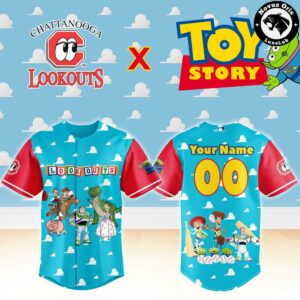 Chattanooga Lookouts x Toy Story Night Woody Buzz Lightyear Baseball Jersey 2