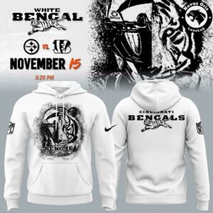 Cincinnati Bengals White Bengal Football Limited Edition Hoodie 2