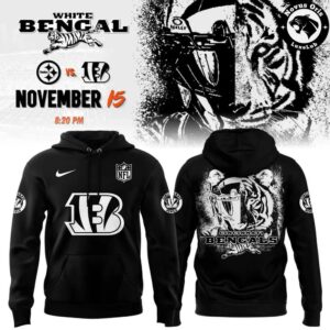 Cincinnati Bengals White Bengal Football Limited Edition Hoodie 3