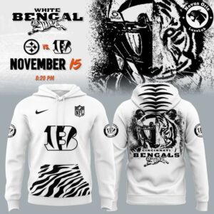 Cincinnati Bengals White Bengal Football Limited Edition Hoodie 4