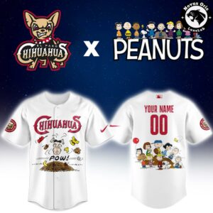El Paso Chihuahuas x Peanuts Night Snoopy Custom Baseball Jersey 2