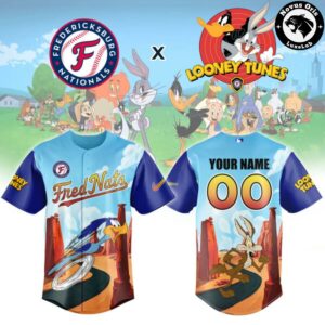Fredericksburg Nationals Looney Tunes Custom Name Baseball Jersey 2