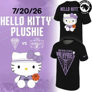 Golden State Valkyries x Hello Kitty 2026 Limited Edition T Shirt 2