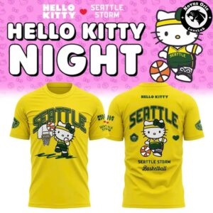 Hello Kitty x Seattle Storm 2026 Limited Edition Pink T Shirt 2