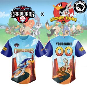 Hickory Crawdads Looney Tunes Custom Name Baseball Jersey 2