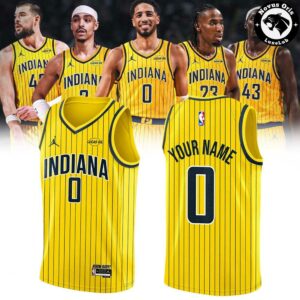 Indiana Pacers Pinstripes Statement Edition Basketball Jersey