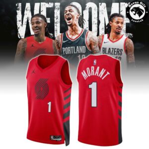 Ja Morant 1 Portland Trail Blazers Association Edition Basketball Jersey 3