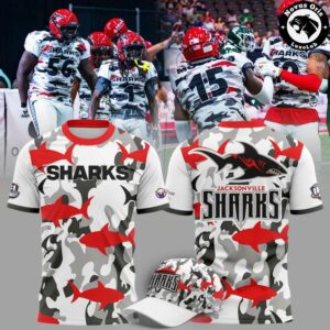 Jacksonville Sharks IFL Salute to Service Camo T-Shirt