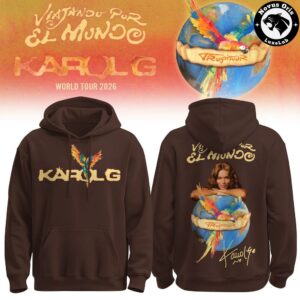 Karol G Viajando Por El Mundo Tropitour 2026 Hoodie 3