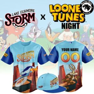Lake Elsinore Storm Looney Tunes Custom Name Baseball Jersey