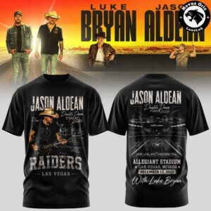 Las Vegas Raiders x Jason Aldean Luke Bryan Double Down Tour 2026 T-Shirt
