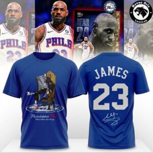 LeBron James 23 Philadelphia 76ers Signature T Shirt 3