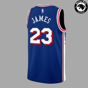 LeBron James Philadelphia 76ers Basketball Jersey 3