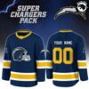 Los Angeles Chargers Super Chargers Pack Custom Hockey Jersey