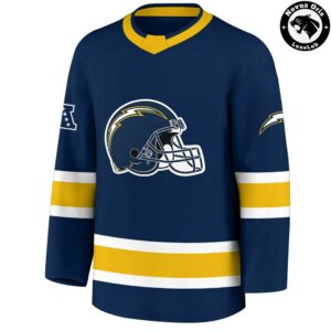 Los Angeles Chargers Super Chargers Pack Custom Hockey Jersey 2
