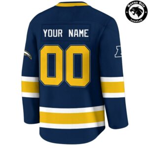 Los Angeles Chargers Super Chargers Pack Custom Hockey Jersey 3