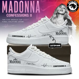 Madonna Confessions II Custom Air Force 1 FIFA World Cup 2026 Halftime Rainbow Shoes 6