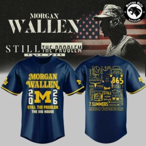 Michigan Wolverines Morgan Wallen Still The Problem Tour 2026 New Baseball Jersey